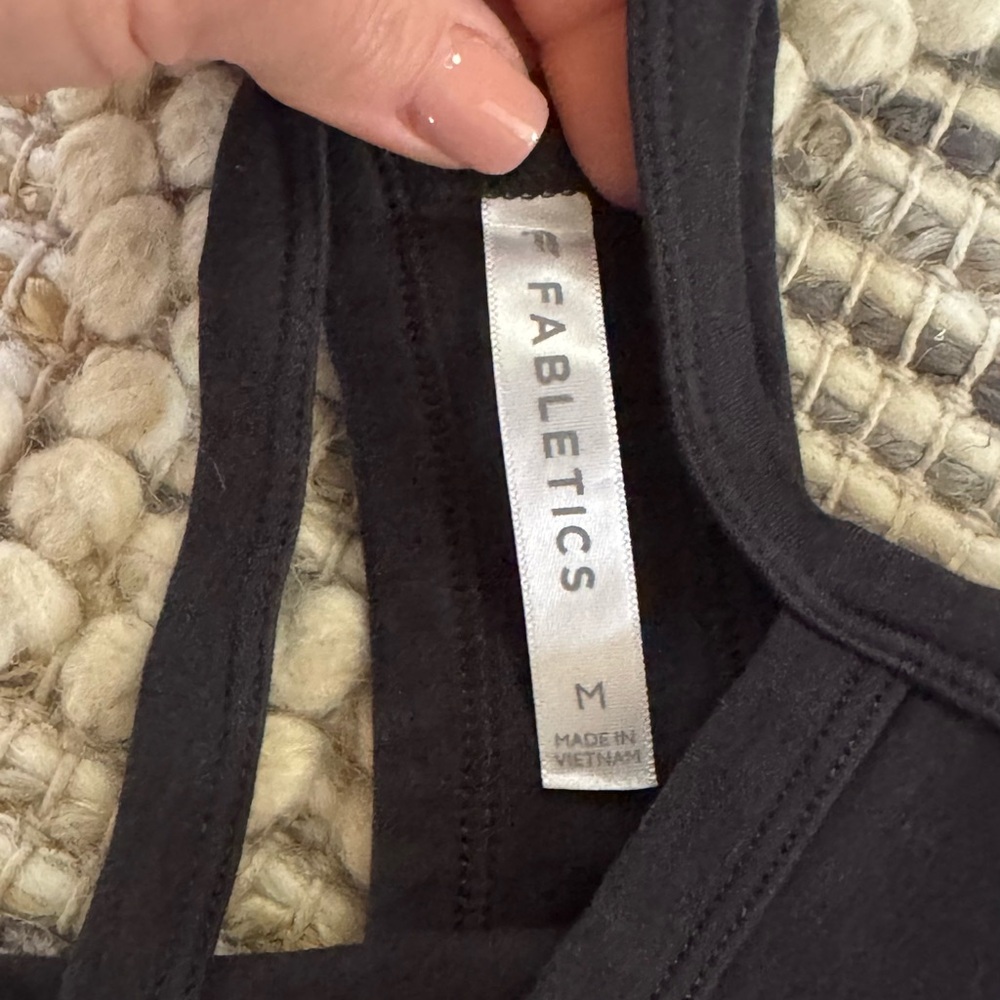 Fabletics Bundle Black & Gray High-Neck Tank Tops - image 3